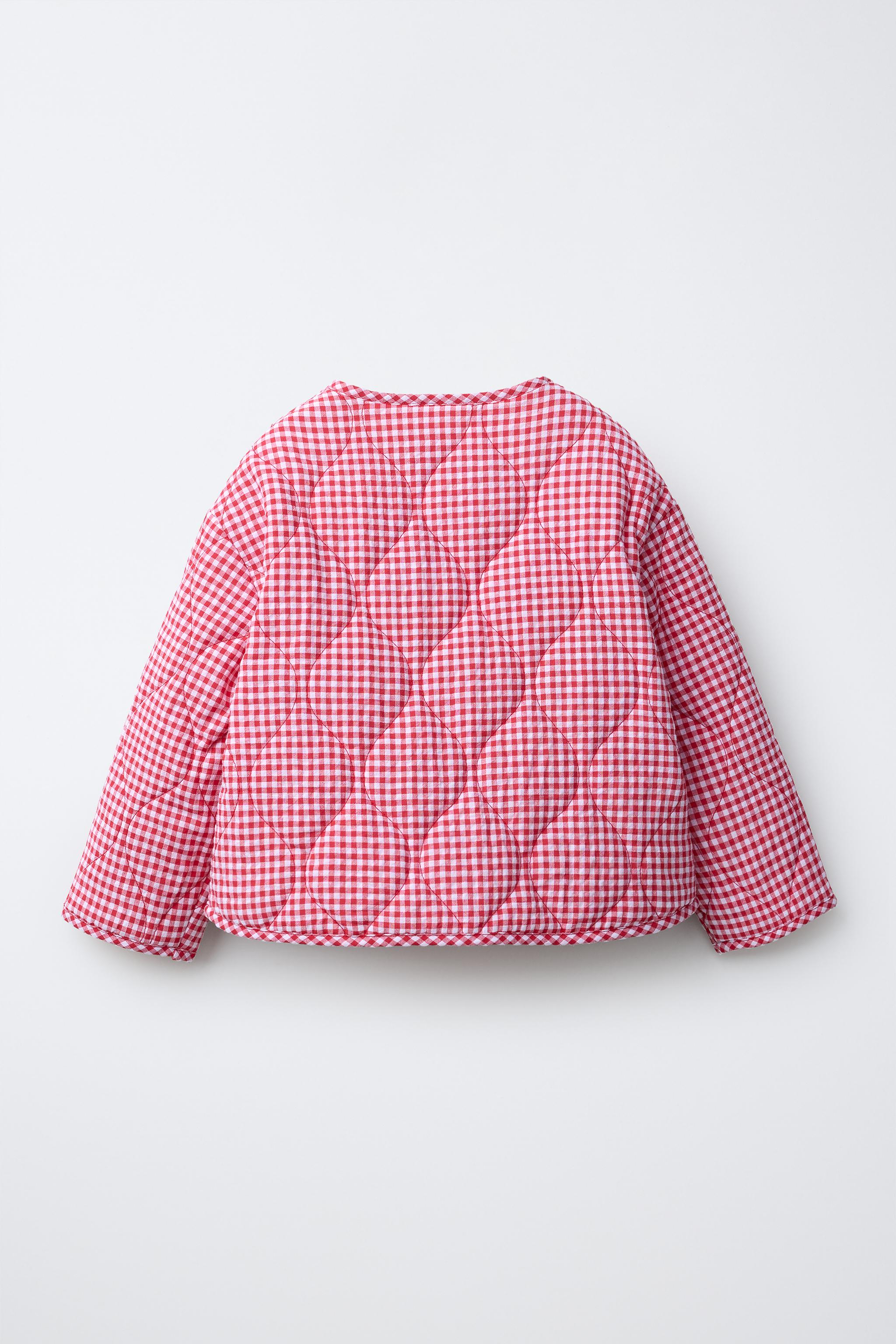 GINGHAM CHECK QUILTED JACKET